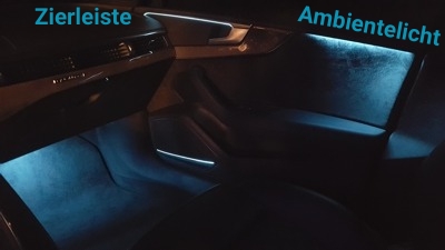 Ambientebeleuchtung Ambiente LED Innenraumbeleuchtung Interieur geeignet  für Audi A4 (B9) Mehrfarbig Set in 32 Farben